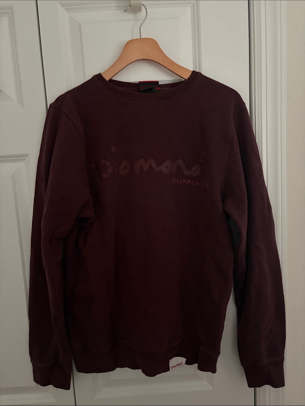 Diamond Supply Co. Deep Maroon Crewneck Pullover